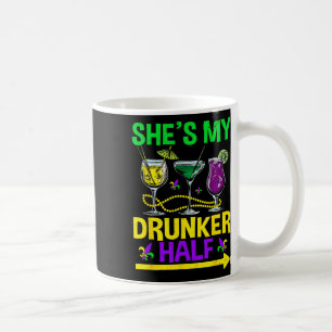 Caneca De Café Ela é o meu Casal Mardi Gr.