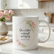 Ela Está Revestida de Força e Dignidade Floral