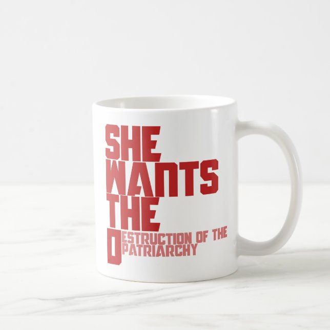 Caneca De Café Ela quer a destruição D do patriarcado (Direita)
