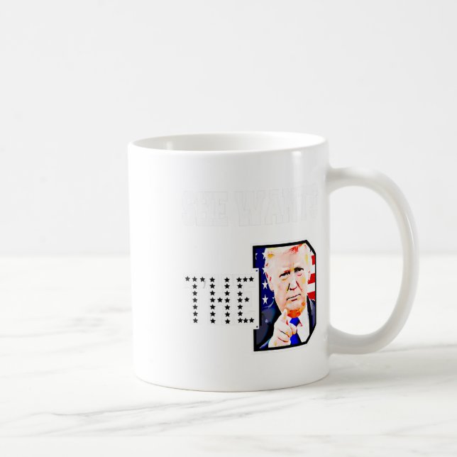Caneca De Café Ela Quer O D Donald Trump 2024 (Direita)
