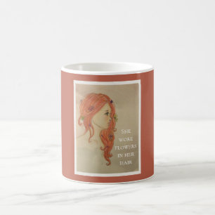 Caneca De Café Ela Usava Flores No Cabelo