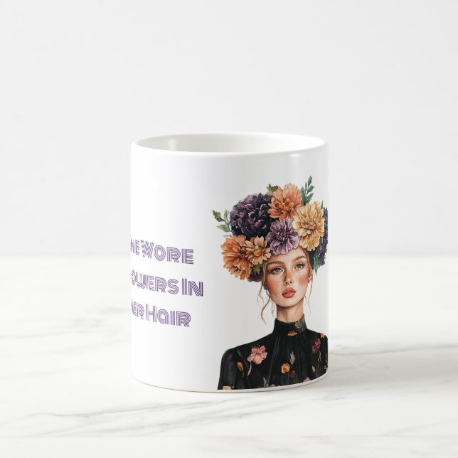 Caneca De Café Ela Usava Flores no Cabelo (Centro)