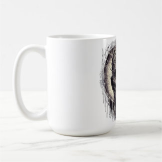 Caneca De Café Eldritch Horror: Crânio Psicodélico e Arte Raiz