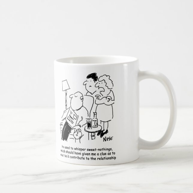 Caneca De Café Ele costumava sussurrar "coisas doces" (Direita)