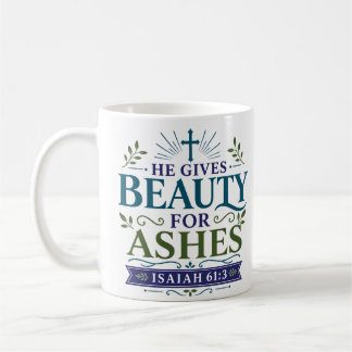 Caneca De Café Ele Dá Beleza Pelas Cinzas Encorajamento Cristão