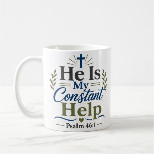 Caneca De Café Ele É Meu Auxílio Constante Devoção Matinal de Fé