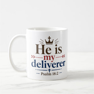 Caneca De Café Ele É Meu Libertador Citação Cristã Inspiradora