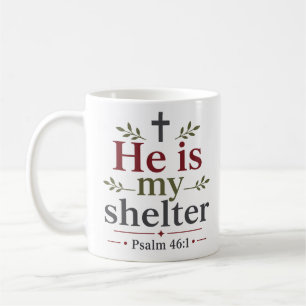 Caneca De Café Ele É Meu Refúgio Citação Inspiradora da Verdade B