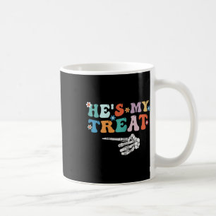 Caneca De Café Ele é o meu Casal de Halloween de Skeleton