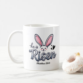 Caneca De Café Ele é Risen Bunny Felz pascoa