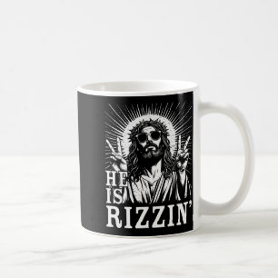 Caneca De Café Ele É Rizzin Cruz Cristã Jesus Versículo da Bíblia