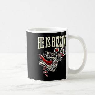 Caneca De Café Ele É Rizzin Engraçado Jesus Sketll Meme 