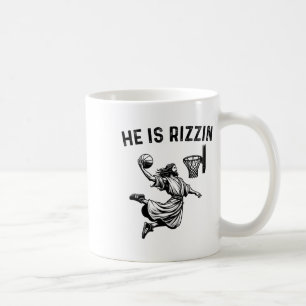 Caneca De Café Ele É Rizzin Jesus Bysketbyll Cristão Religioso