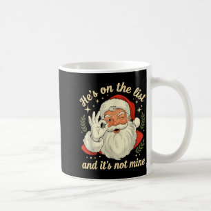 Caneca De Café Ele Está Na Lista Não É Meu Papai Noel Natal Diver