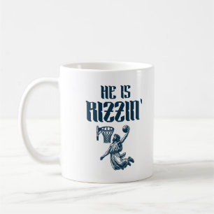 Caneca De Café Ele Está Rizzin'Engraçado Jesus Noel Meme