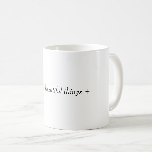 Caneca De Café Ele fabrica coisas bonitas (Frente Esquerda)