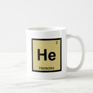 Caneca De Café Ele - Heráculos Química Grega Mesa Periódica