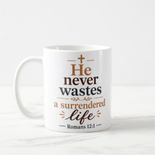 Caneca De Café Ele Nunca Desperdiça Uma Vida Entregue Citação Cri