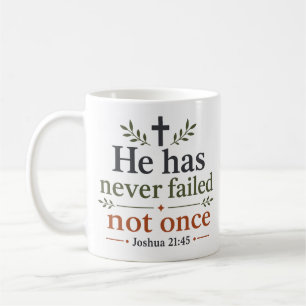 Caneca De Café Ele Nunca Falhou Nem Uma Vez Consolo Cristão