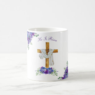 Caneca De Café Ele Ressuscitou Christian Páscoa Personalizada
