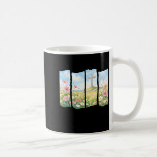 Caneca De Café Ele Ressuscitou Flor Silvestre Cristã Feliz Páscoa