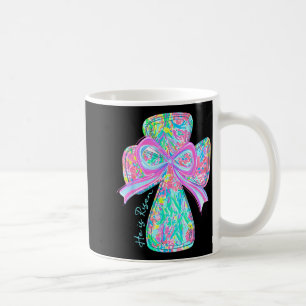 Caneca De Café Ele Ressuscitou Versículo Bíblico Cristão Jesus Co