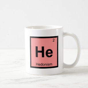 Caneca De Café Ele - Símbolo de Química de Filosofia do Hedonis