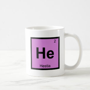 Caneca De Café Ele - Tabela Periódica Química Deusa Héstia
