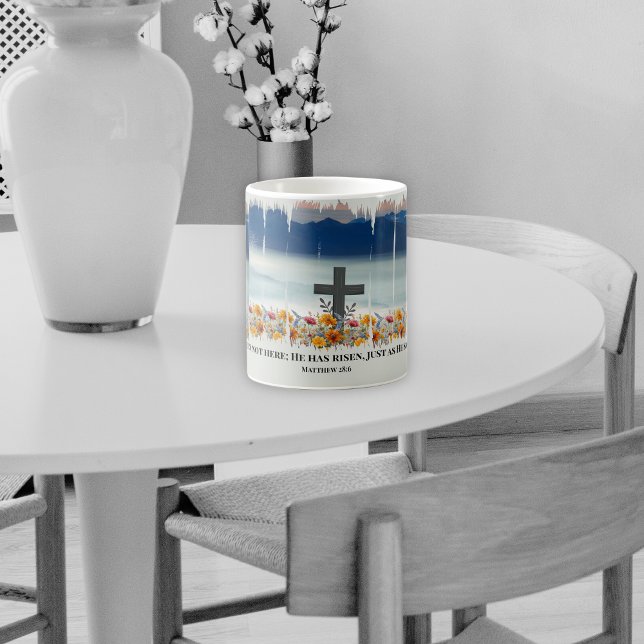 Caneca De Café Ele Tem Risos De Páscoa Christian BrushAVE (Criador carregado)