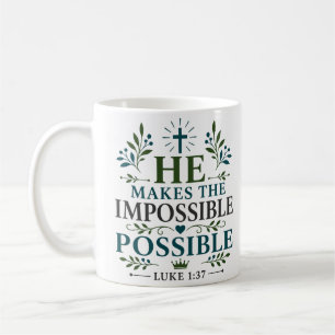 Caneca De Café Ele Torna o Impossível Possível Devocional Bíblico