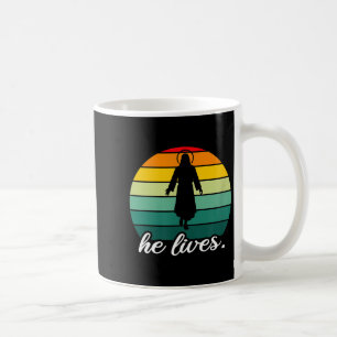 Caneca De Café Ele Vive Jesus Cristo Ressurreição Escritura Desen
