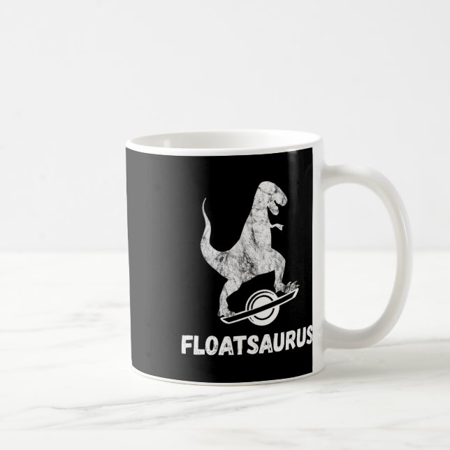 Caneca De Café Electric Skateboard Float T-rex Saurus One Wheel V (Direita)