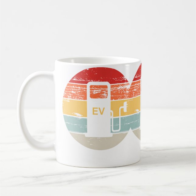 Caneca De Café Electric Vehicle Charging Station Sunset Electric  (Esquerda)