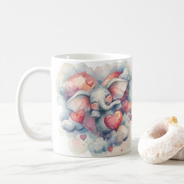 Caneca De Café elefante (Com Donut)