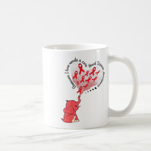 Caneca De Café Elefante Alguém que eu amo precisa de uma cura Doe