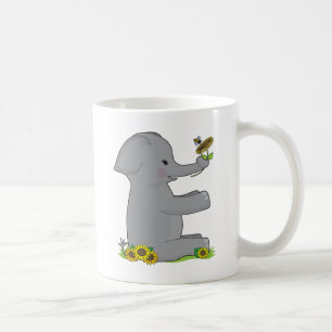 Caneca De Café Elefante animal do alfabeto