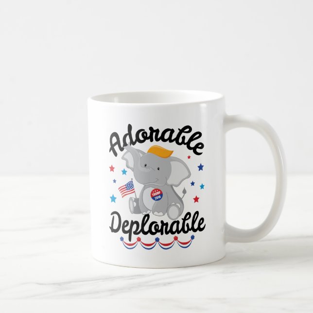 Caneca De Café Elefante Aplorável Trump 2016 (Direita)