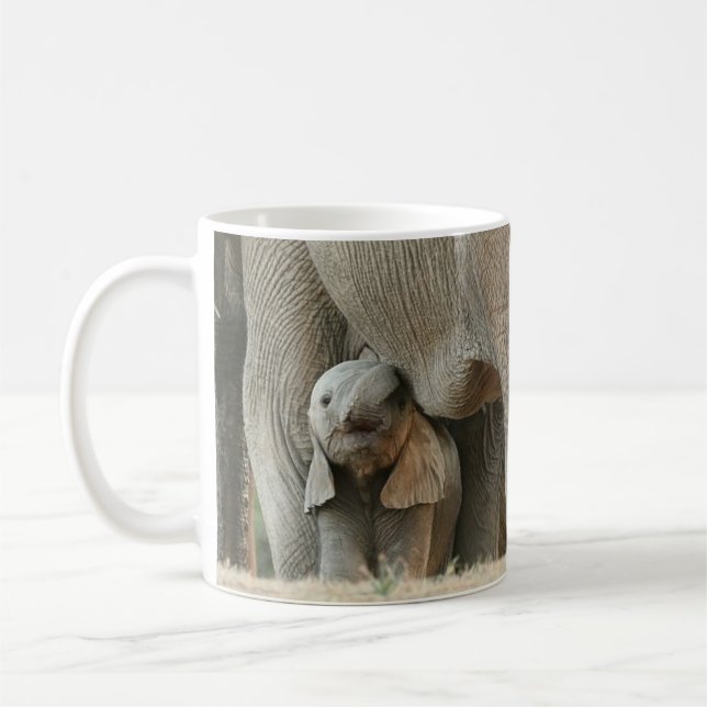 Caneca De Café Elefante Bebê (Esquerda)