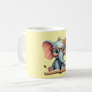 Caneca De Café Elefante Bebê Sábio