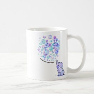 Caneca De Café Elefante Blue Roxo Balões Suicidas Prevenção A