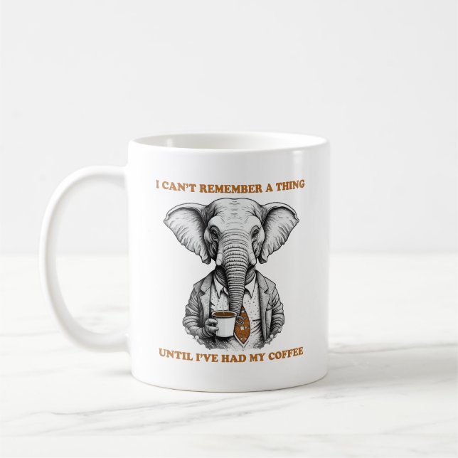 Caneca De Café Elefante com café (Esquerda)