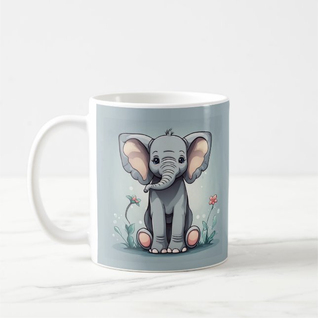 Caneca De Café Elefante cômico (Esquerda)