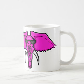 Caneca De Café Elefante cor-de-rosa