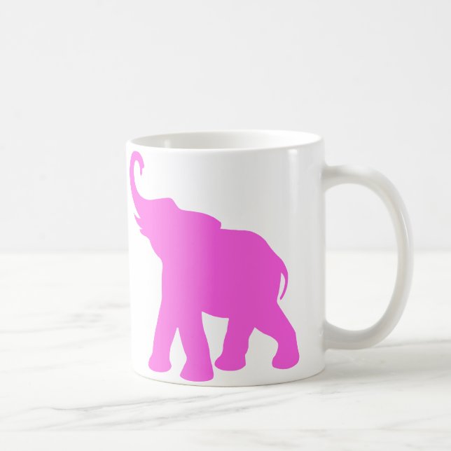 Caneca De Café Elefante cor-de-rosa (Direita)