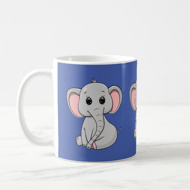 Caneca De Café Elefante Cute (Esquerda)