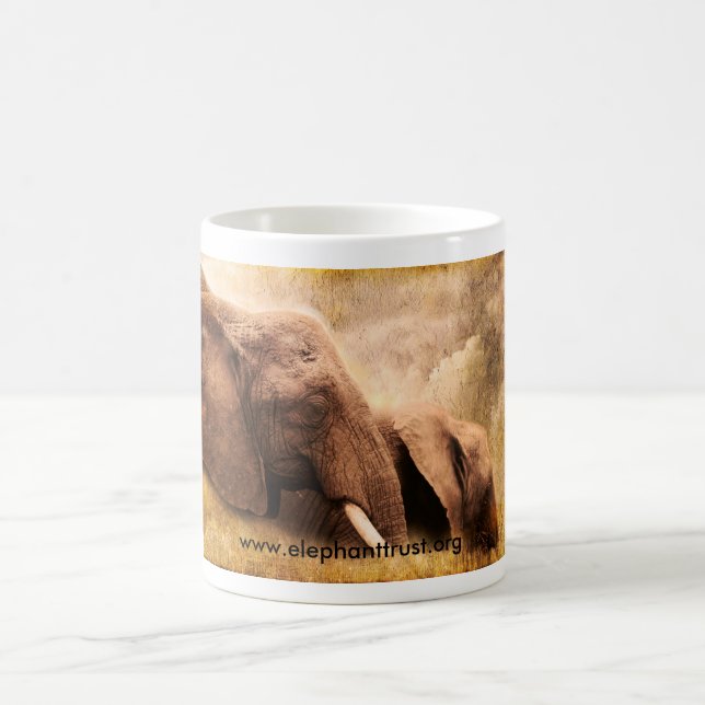 Caneca De Café Elefante de Amboseli do impressão da arte (Centro)