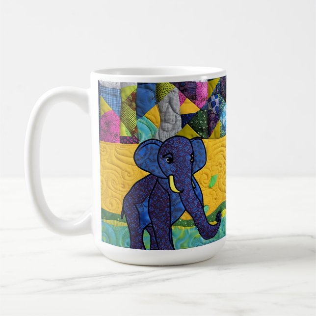 Caneca De Café Elefante De Bebê Divertido - Comprimido Como Desig (Esquerda)