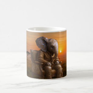 Caneca De Café Elefante de Safari Reflexivo