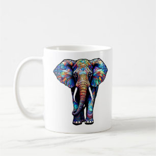 Caneca De Café Elefante De Vidro Múltiplo Colorido 3