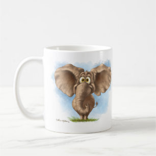 Caneca De Café Elefante Desenho Animado Fofo